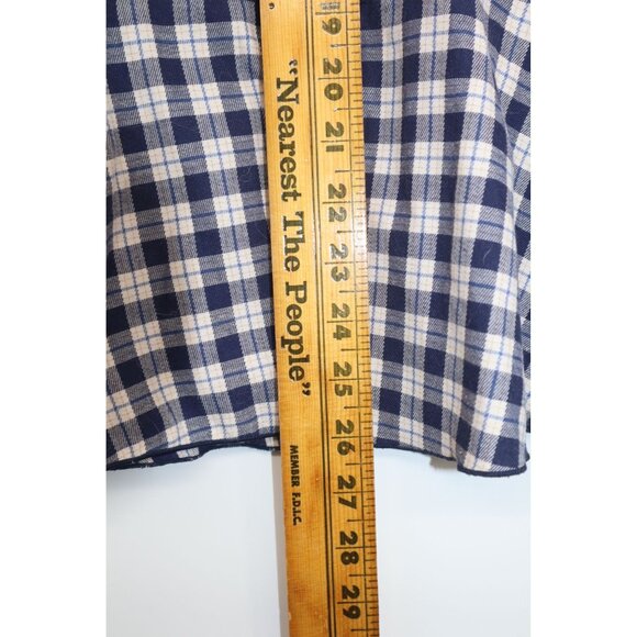 Y2K Vintage Earth Music & Ecology Gingham Wrap Skirt Ruffle Hem Sz M Cottagecore - Picture 12 of 13